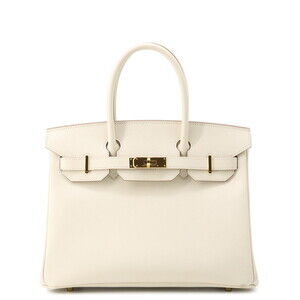 Hermes Birkin 30 Craie Epsom U stamp HERMES handbag women's